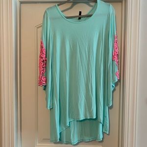 Teal Long Blouse
